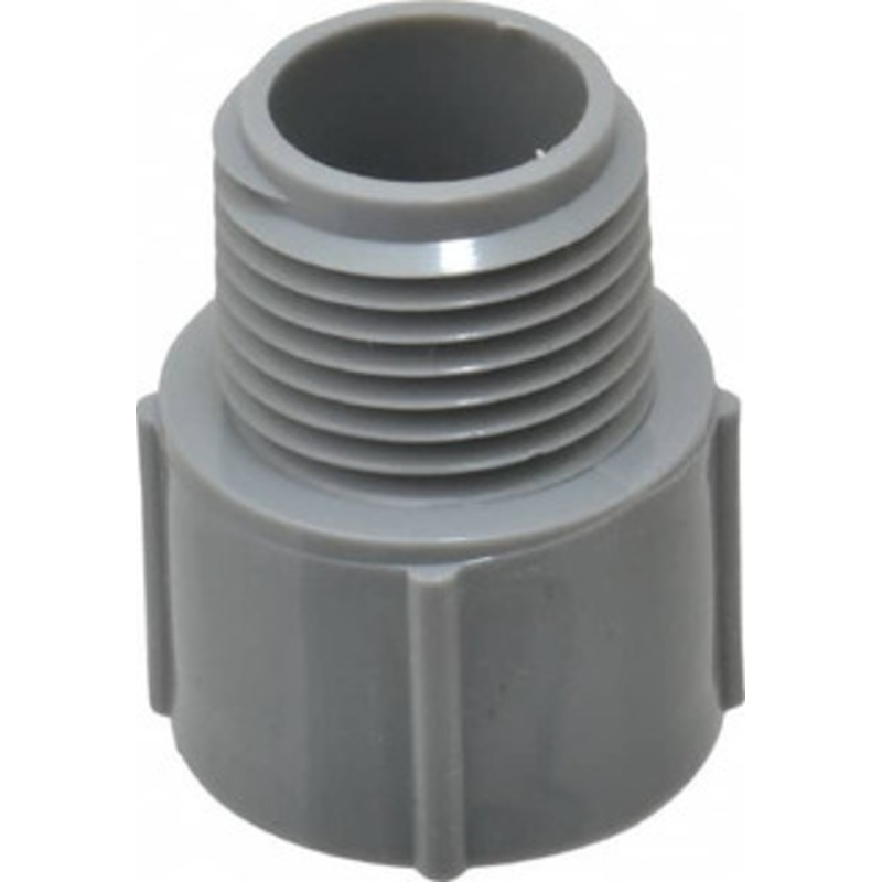 Thomas & Betts 1/2 Trade Rigid Conduit Male Adapter PVC, Insulated, Threaded Connection E943D - 54087705