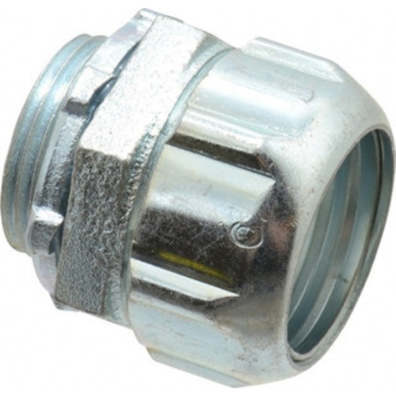 Thomas & Betts 1 Trade Rigid/Intermediate (IMC) Conduit Connector Malleable Iron, Noninsulated, Straight Connector, Compression Connection 8321 - 54060728